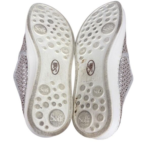 Sofft Somers II Taupe Leather Perforated Mules Slip On Sneakers Shoes Womens 8 - Picture 15 of 16